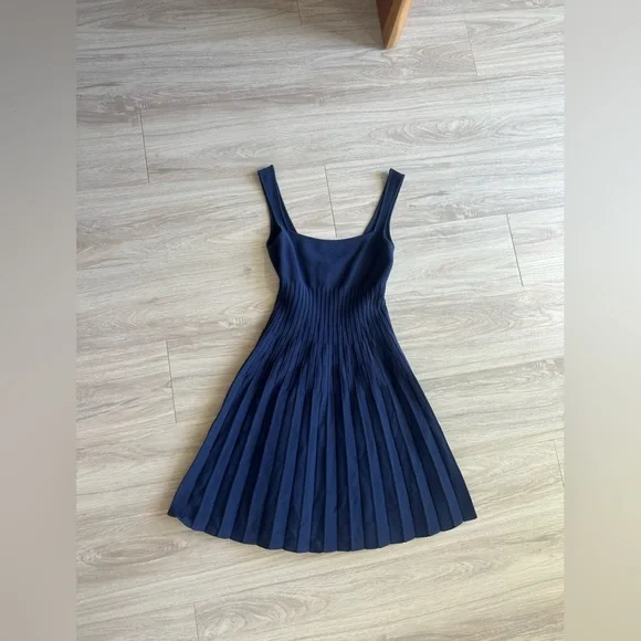 staud ellison mini dress STAUD, Mini Ellison Dress in Navy, Size XS